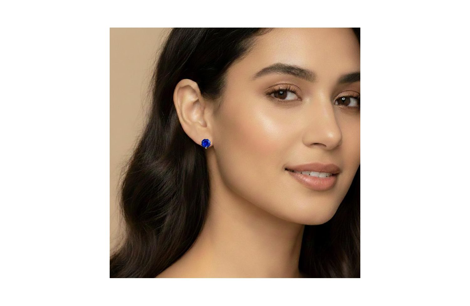 Dainty 14K Gold Plated 7MM Cubic Zirconia Mini Stud Earrings