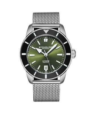Mens Marinier 4079 Automatic 42 mm Dive Watch with Sunray Dial and Mesh Bracelet