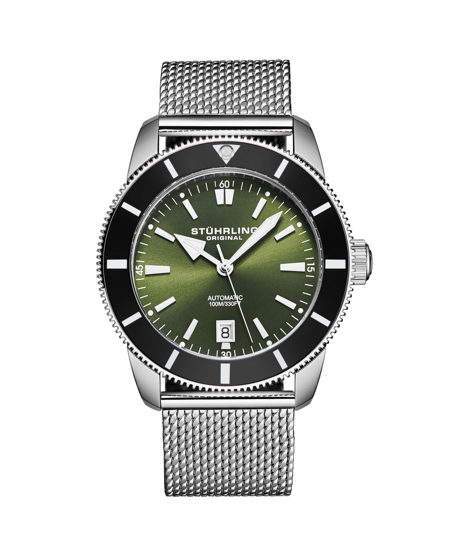 Mens Marinier 4079 Automatic 42 mm Dive Watch with Sunray Dial and Mesh Bracelet