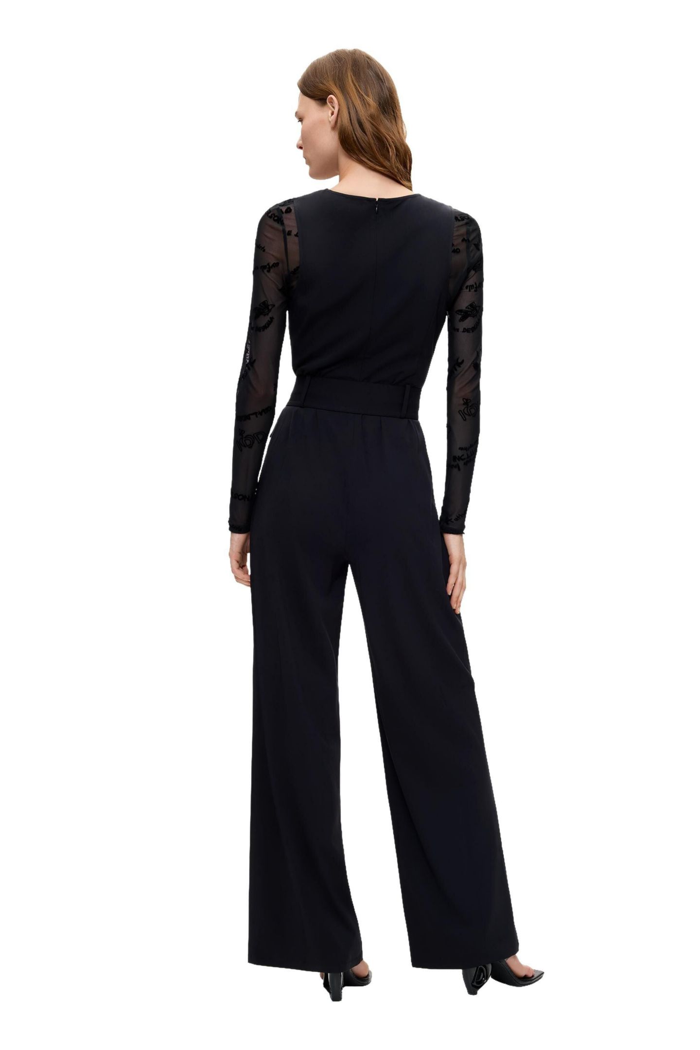 Женский комбинезон Desigual 2-in-1 Long-Sleeve Jumpsuit, цвет: Чёрный — фото 4