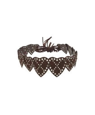 Women's Studded belt with hearts
