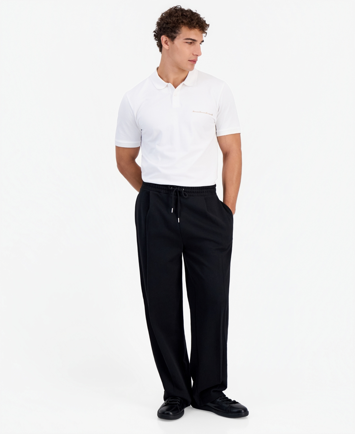 Hugo Boss Men's Devropant Regular-Fit Drawstring Straight-Leg Trouser Pants