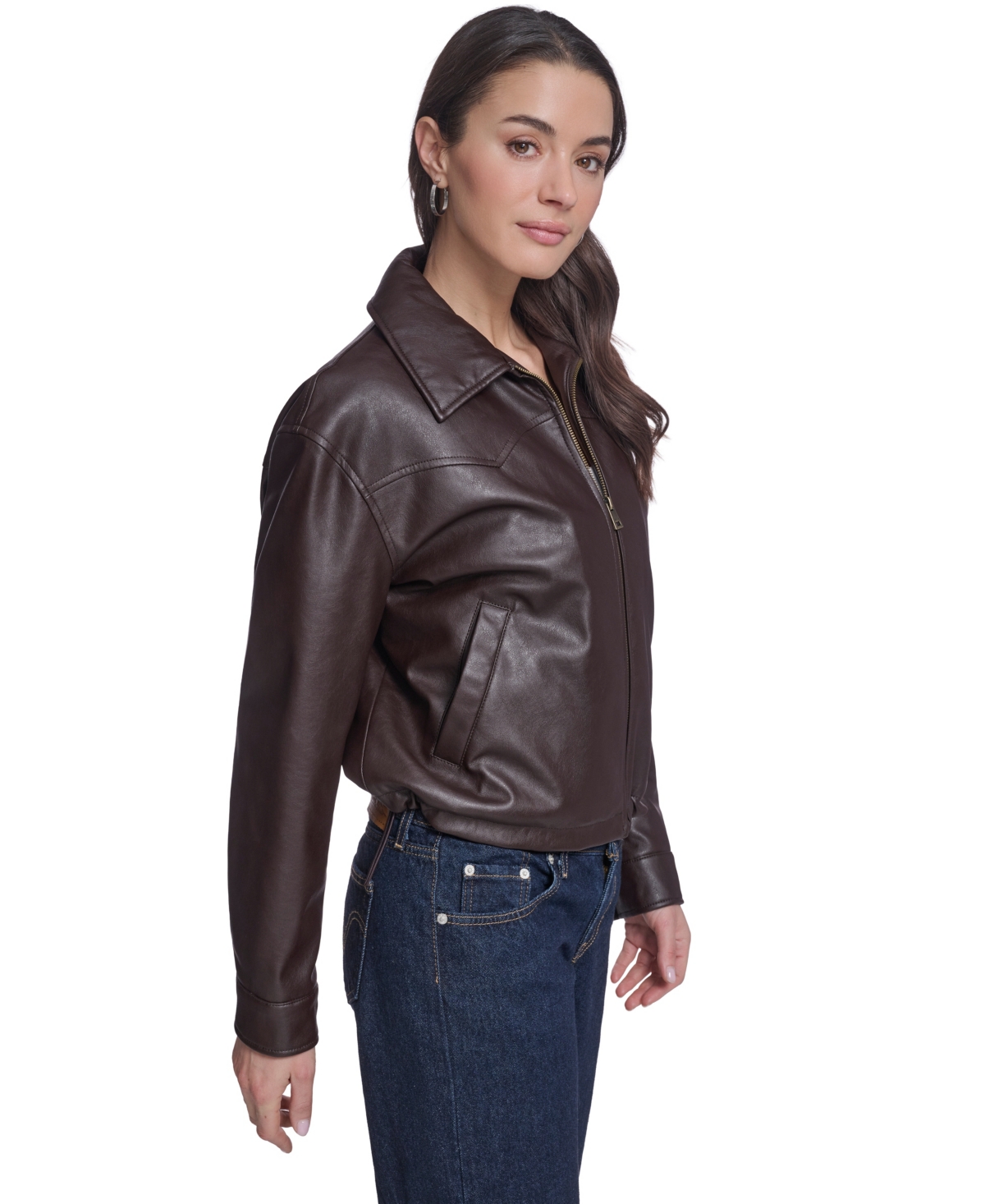 Levi's Women's Western Yoke Bubble Hem Bomber Jacket