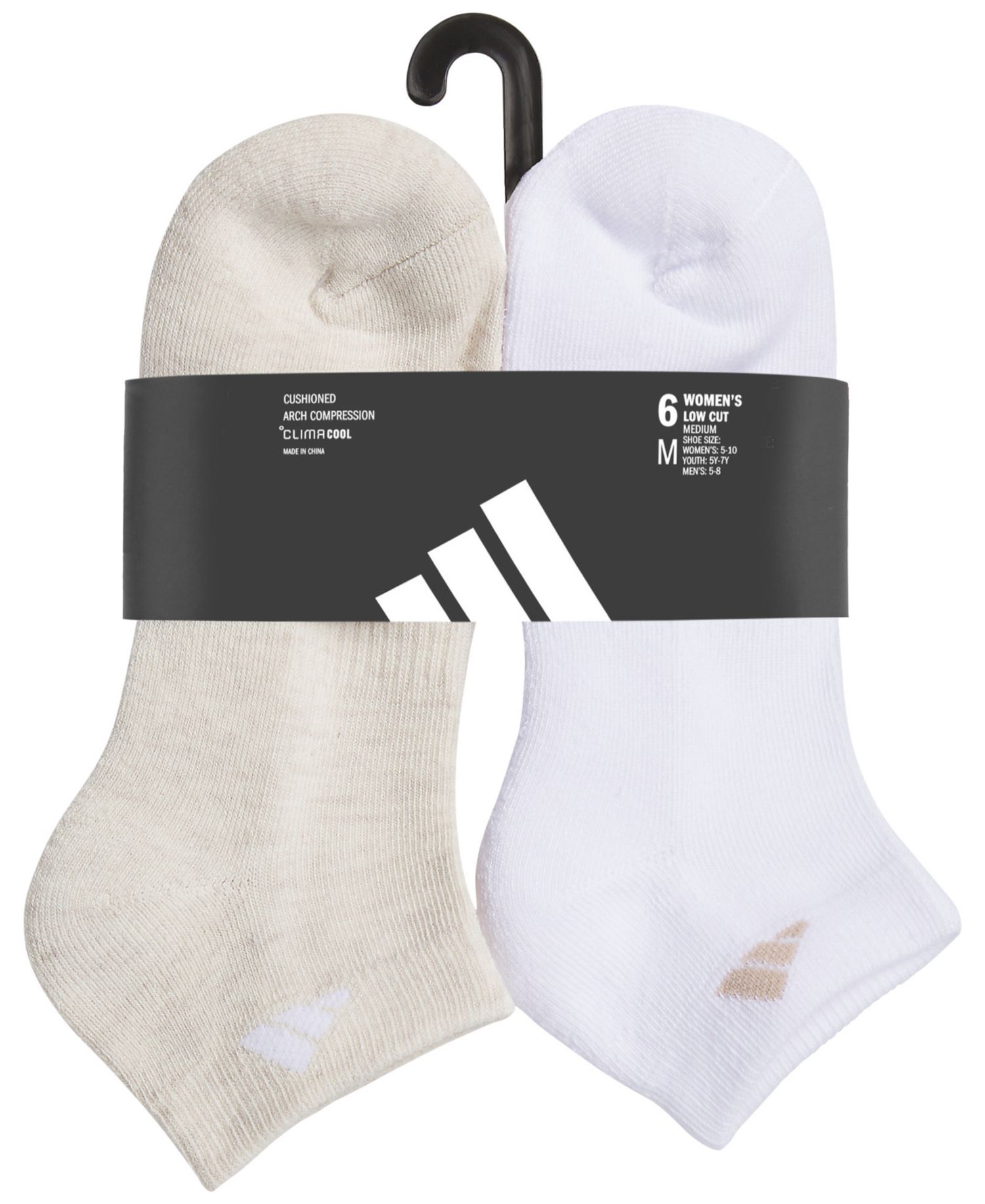 Women's Arch-Compression Cushioned Low-Cut Socks, 6-Pack