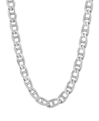 Solid Mariner Chain Necklace in Sterling Silver