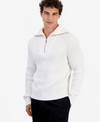 Men's Srithon Half-Zip Turtleneck Relaxed-Fit Sweater