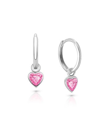 Children's Heart Drop Classic Huggie Hoop Earrings