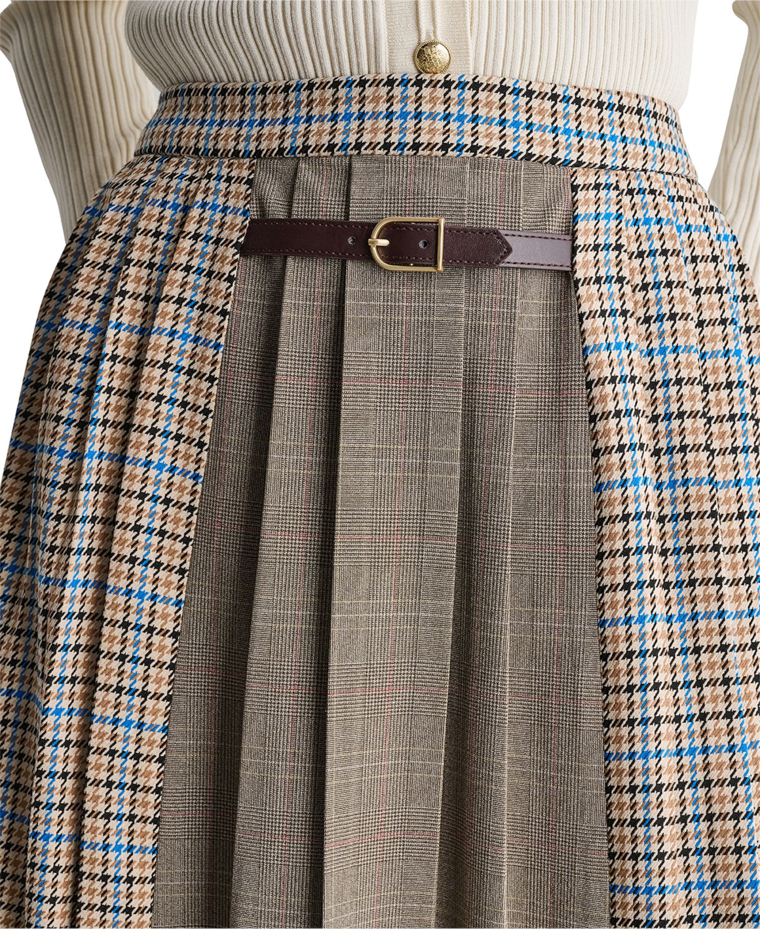Women's Pleated A-Line Long Midi Skirt