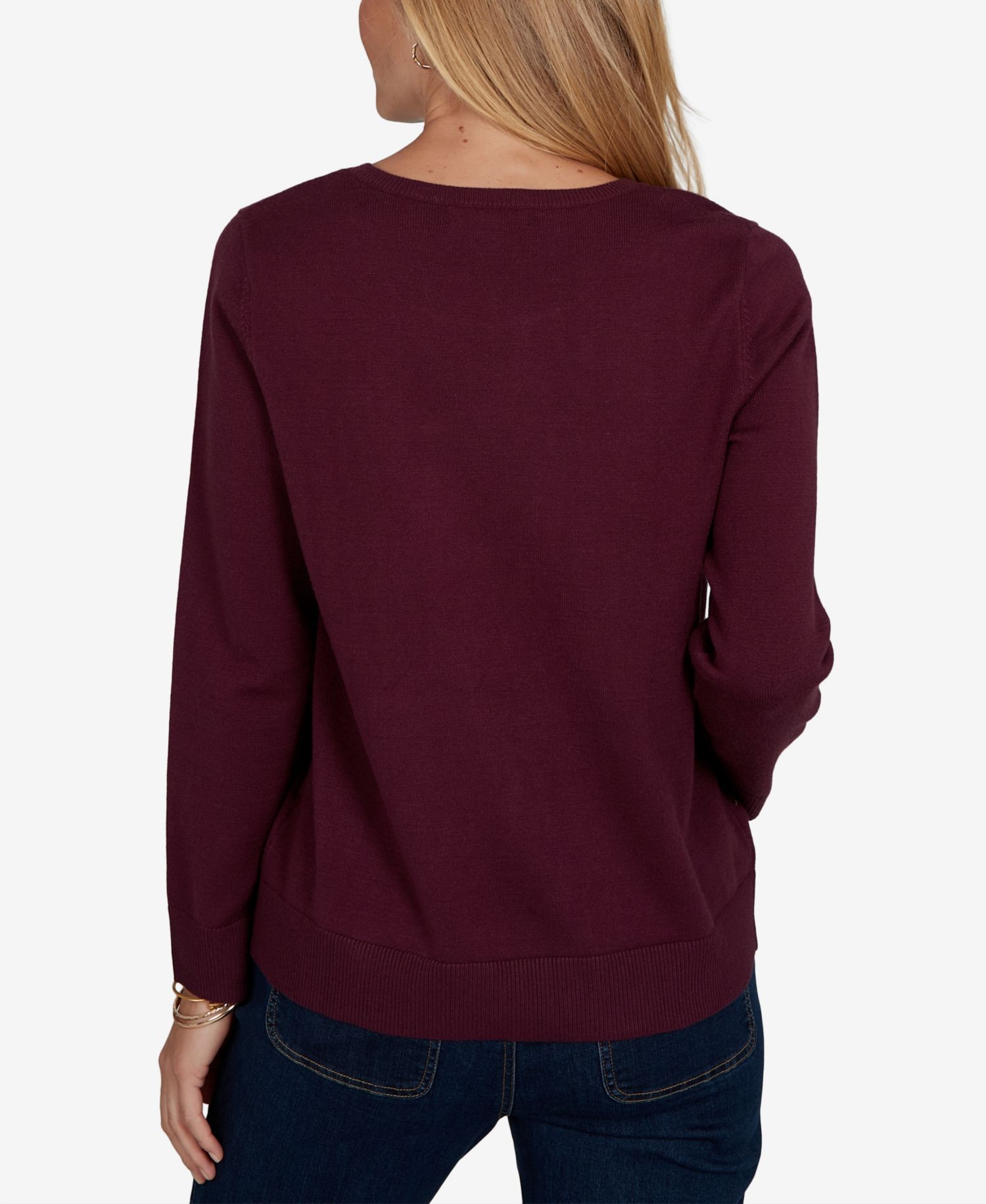 Petite Corgi-Graphic Scoop Neck Pullover