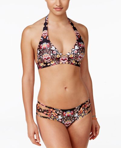 Becca Havana Floral-Print Bikini Top & Strappy Bottoms