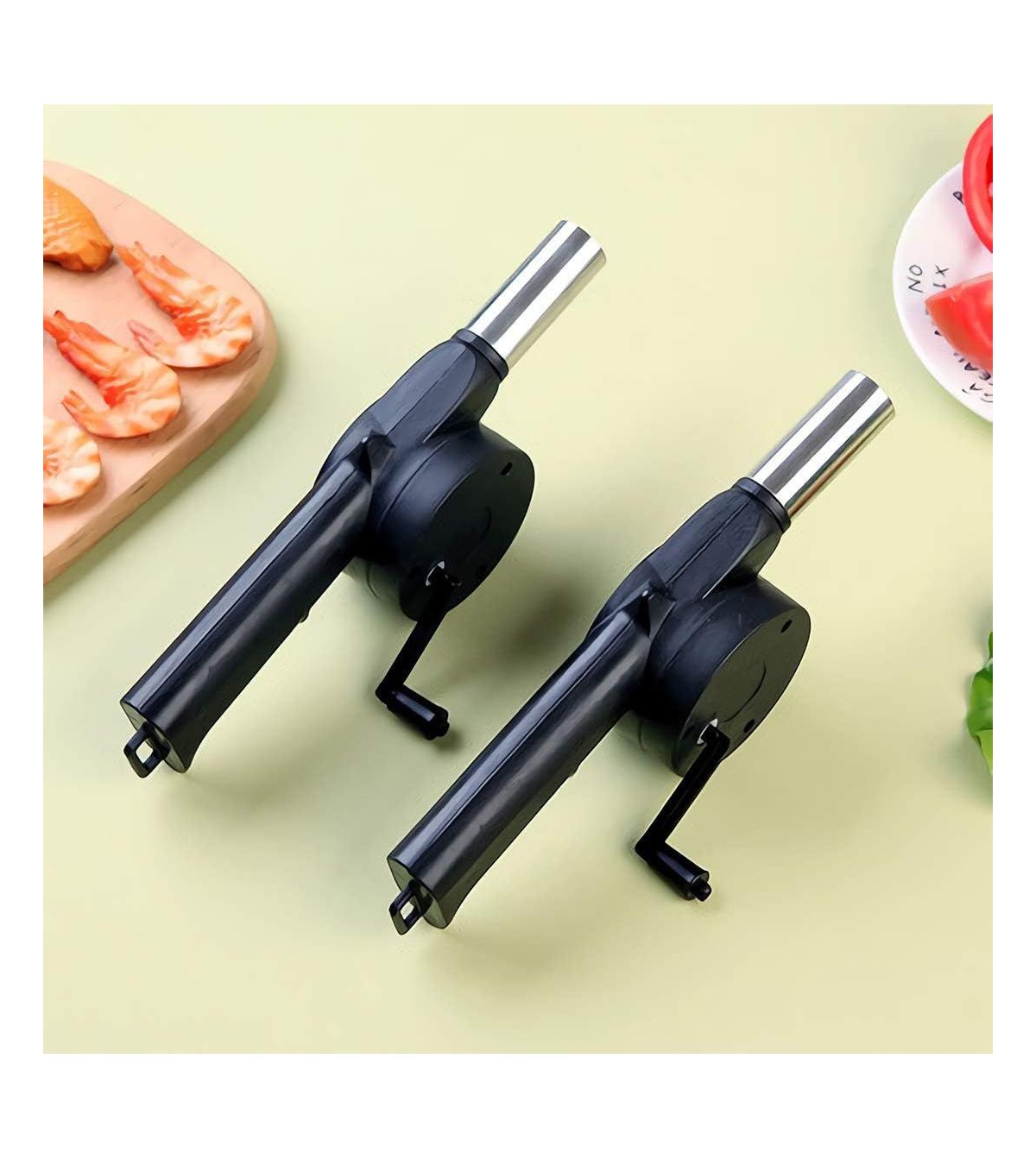 Mountaintop Bbq Fan Air Blower Fast Fire Starter Portable Mini Manual Hand Crank for Outdoor Picnic Camping Cooking Barbecue Charcoal Grills