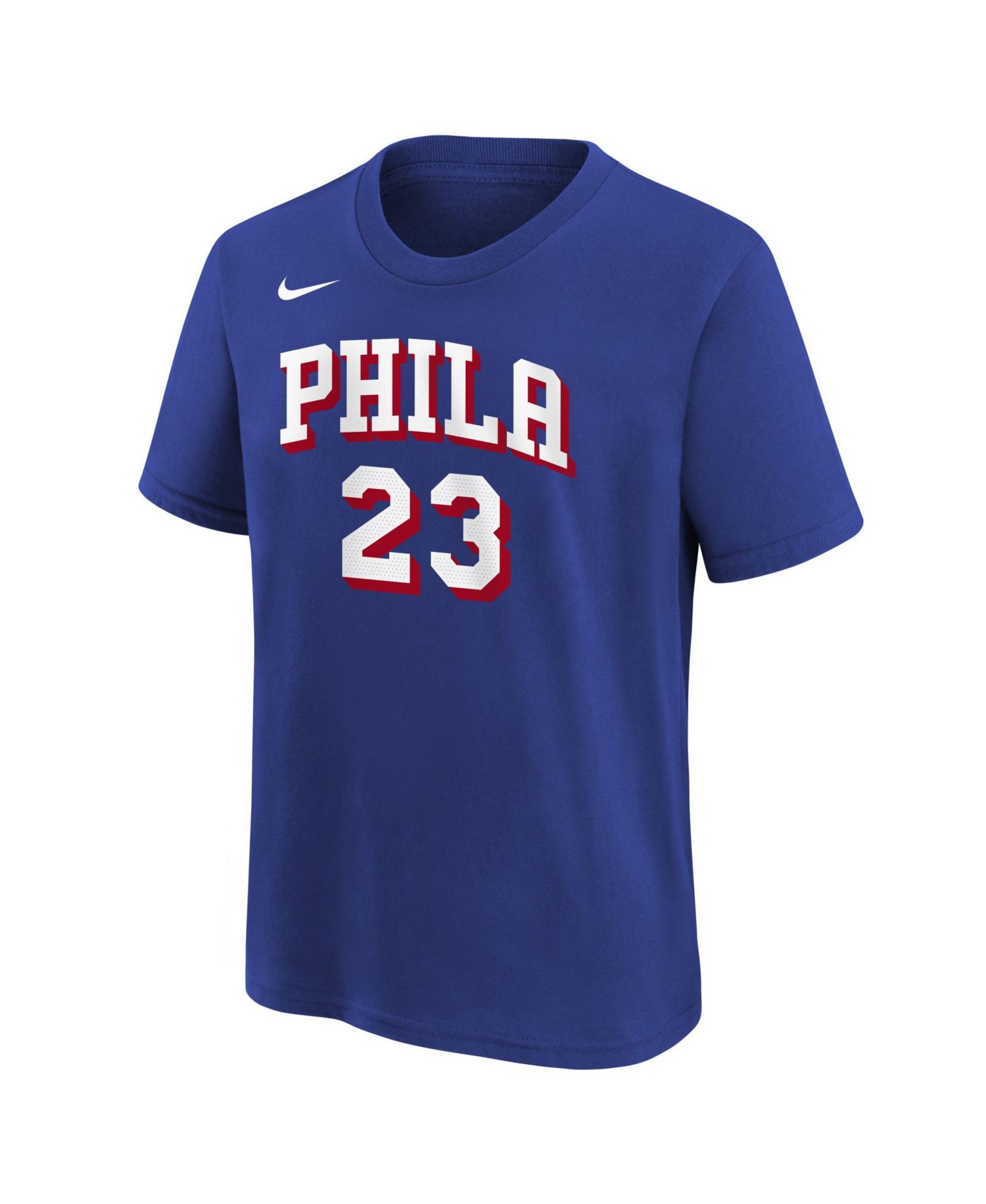 Big Boys and Girls LeBron James Royal Philadelphia 76ers Icon Name & Number T-Shirt