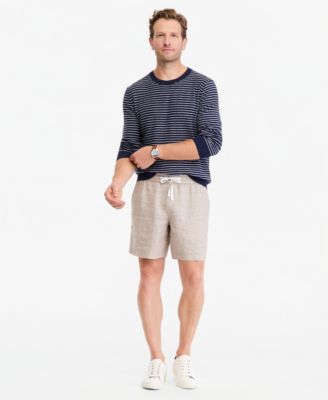Men's Glen Plaid Linen Shorts, 9" Inseam, Macy's Exclusive