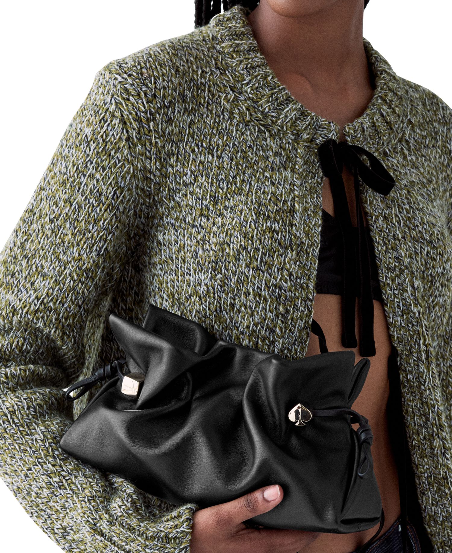 Rio Dot Suede Small Clutch Handbag