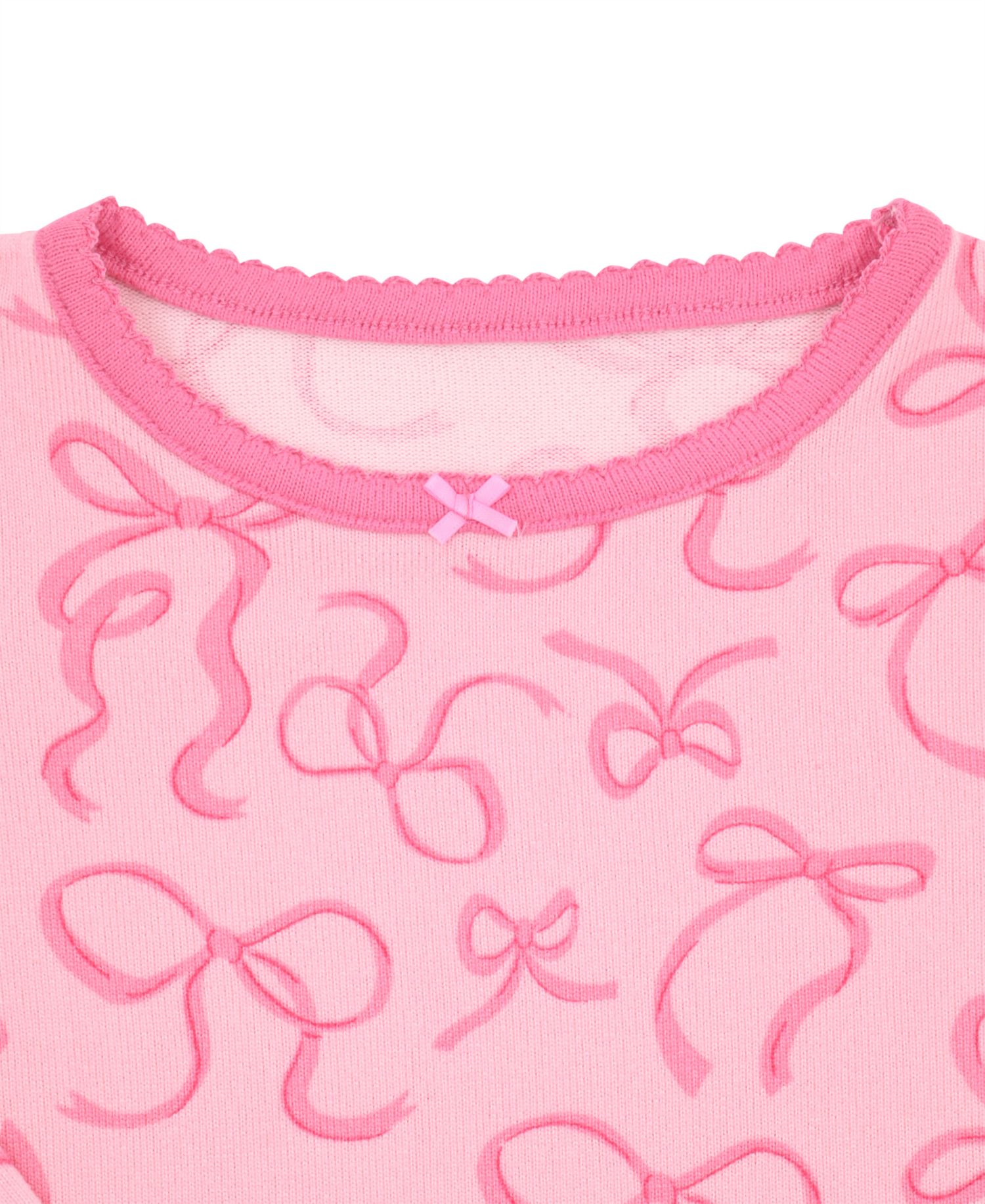 Girls' 12M-5T Bows Allover Print Pajama with Socks, 3-Piece Set