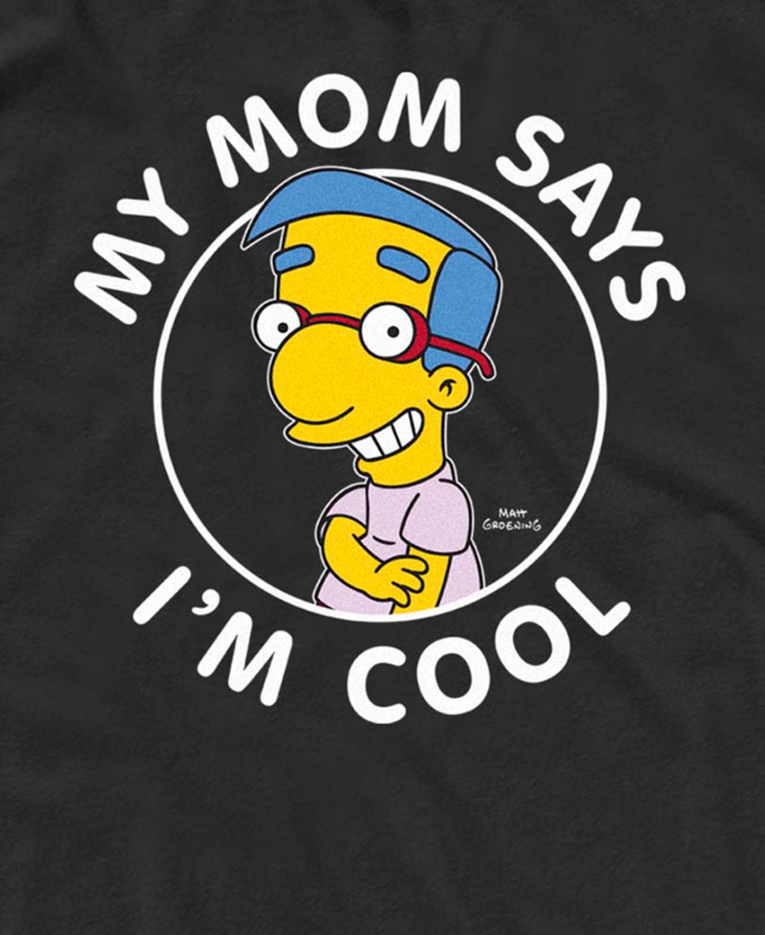 Men's The Simpsons Milhouse My Mom Says I'm Cool Graphic Tank Top