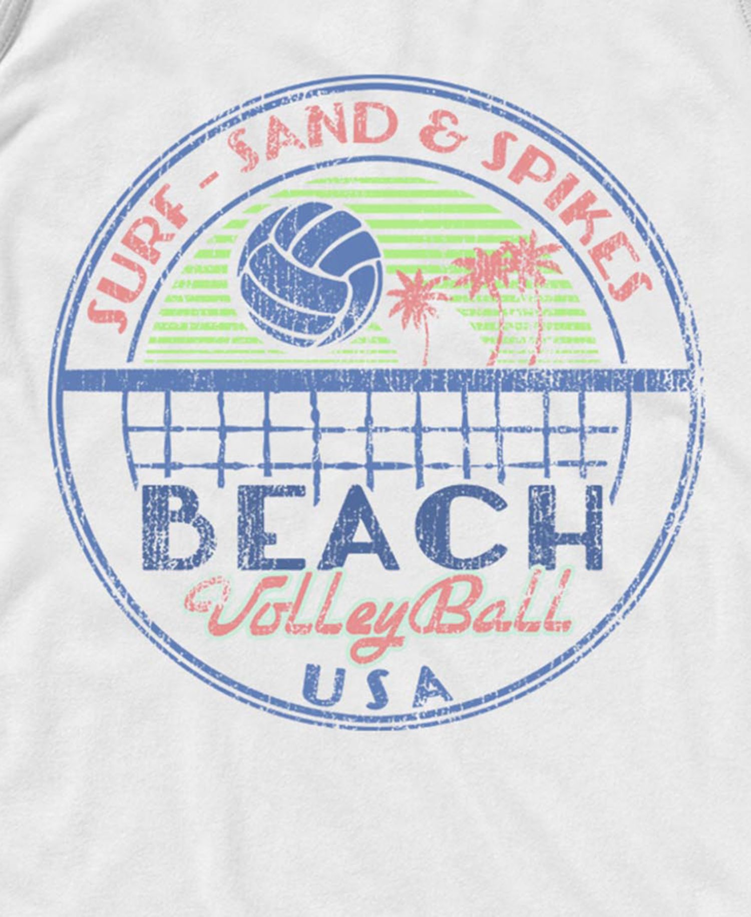 Men's Jupiter Sand and Sea Beach California USA Retro Graphic Tank Top