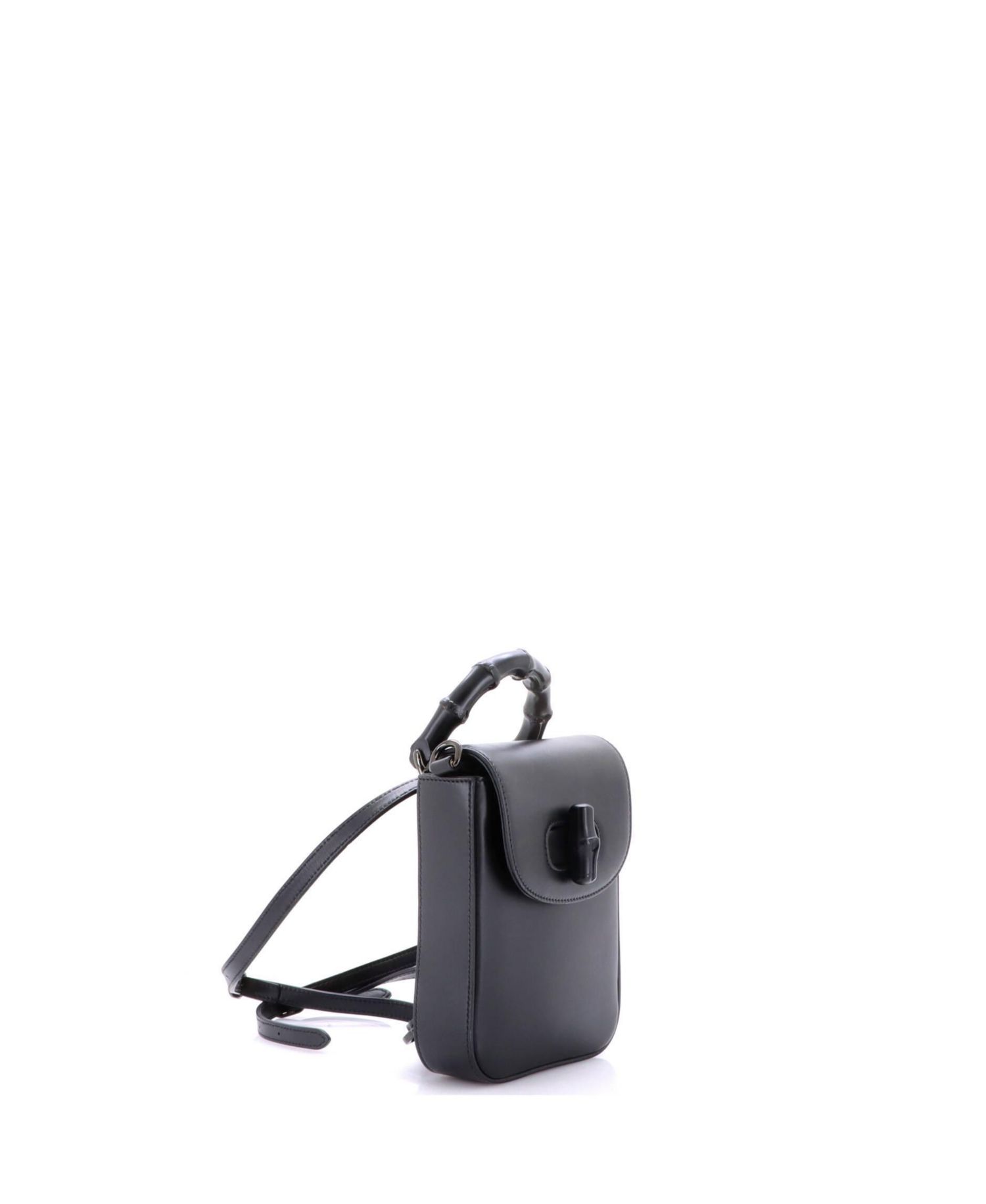 Mini Bamboo Top Handle Backpack Leather