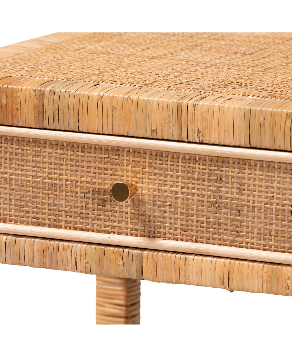 bali & pari Adelia 24.4" Rattan 1-Drawer Nightstand