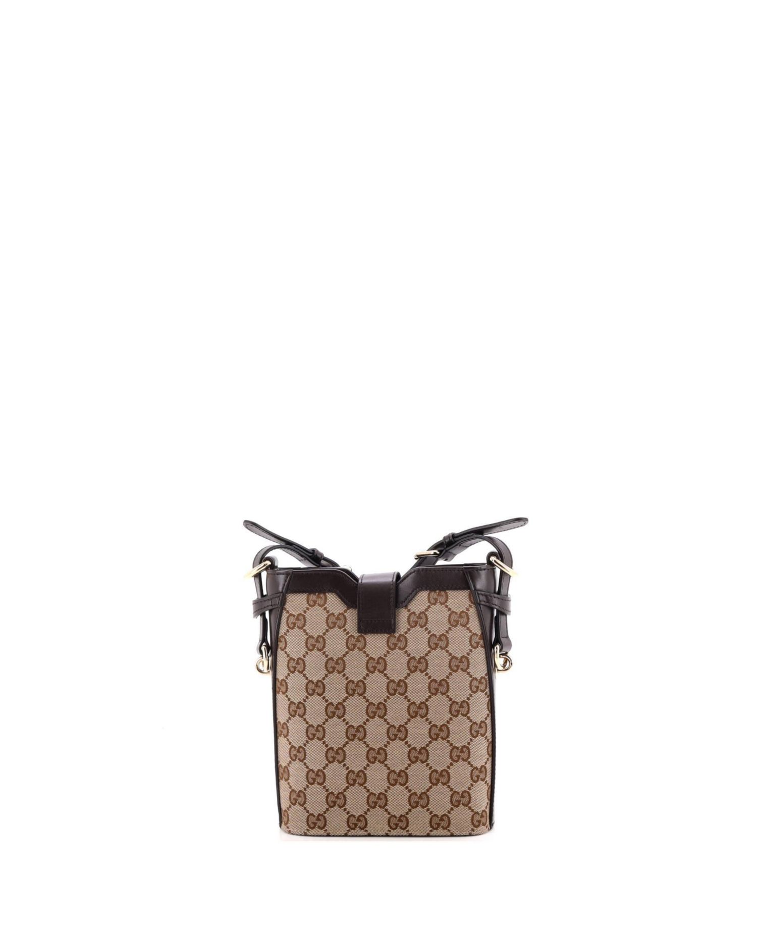 Mini Bucket Bag GG Canvas with Leather