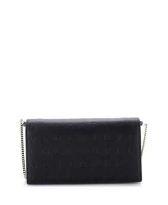 Logo Infinitum Chain Wallet Embossed Leather