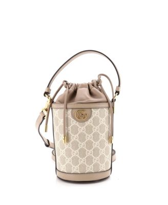 Mini Ophidia Top Handle Bucket Bag GG Coated Canvas with Leather