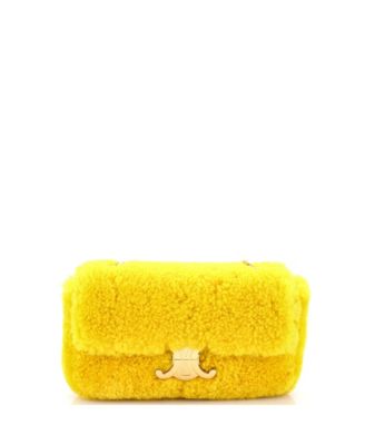 Small Triomphe Chain Shoulder Bag Shearling