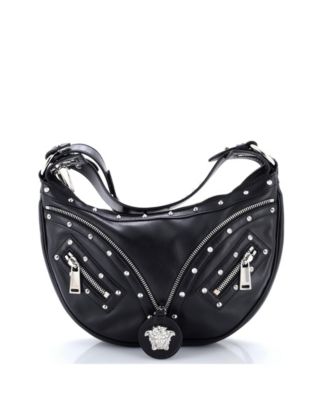Small Repeat Hobo Studded Leather