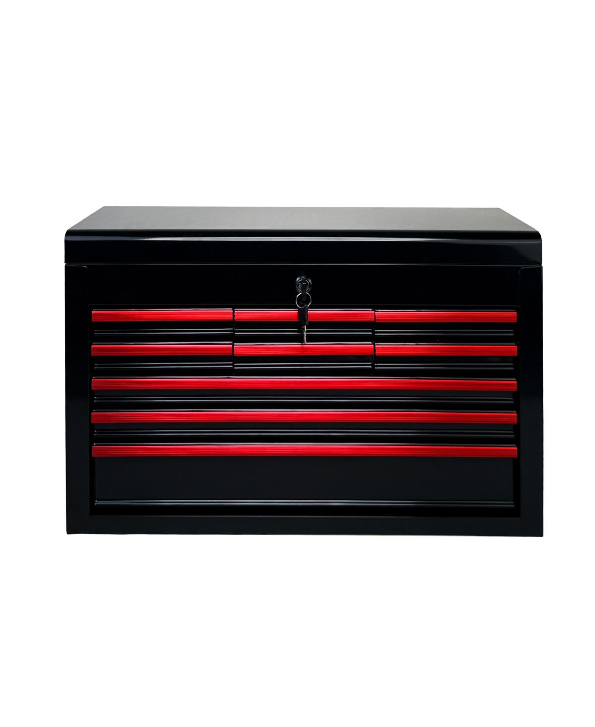 Streamdale Furniture Heavy Duty 24-Inch 9-Drawer Metal Tool Box with Ball Bearing Slides - Black