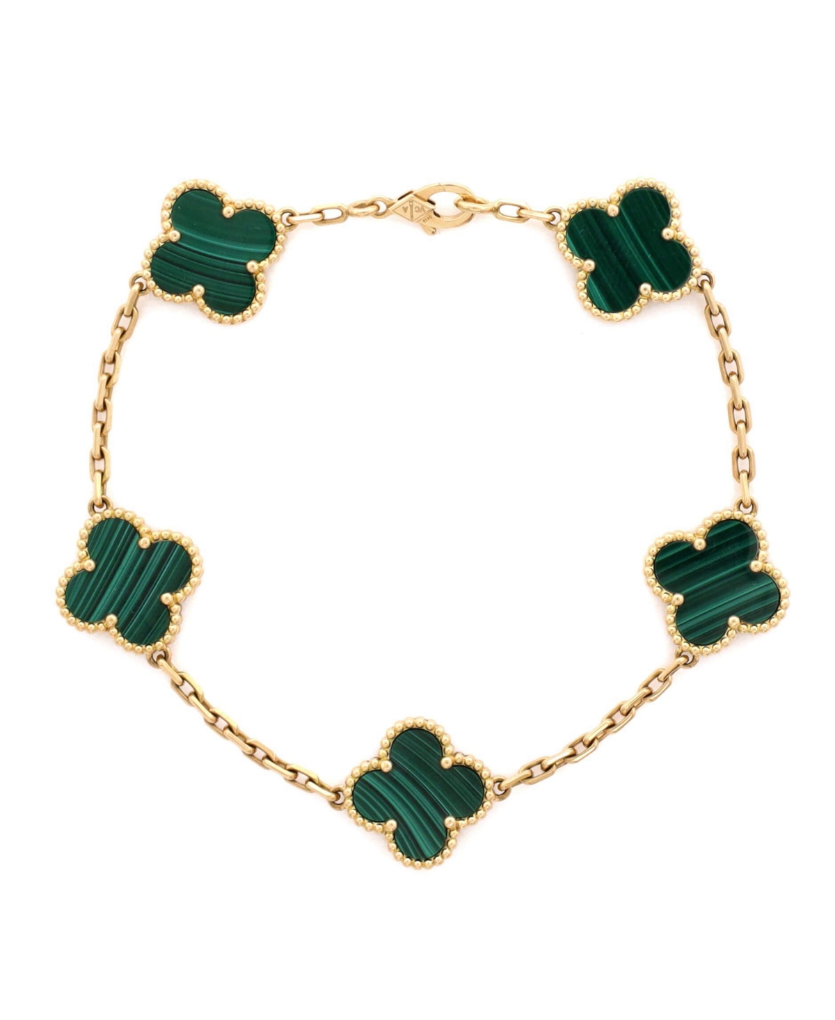 Pre-Owned Van Cleef and Arpels Vintage Alhambra 5 Motifs Bracelet - 18k yellow gold