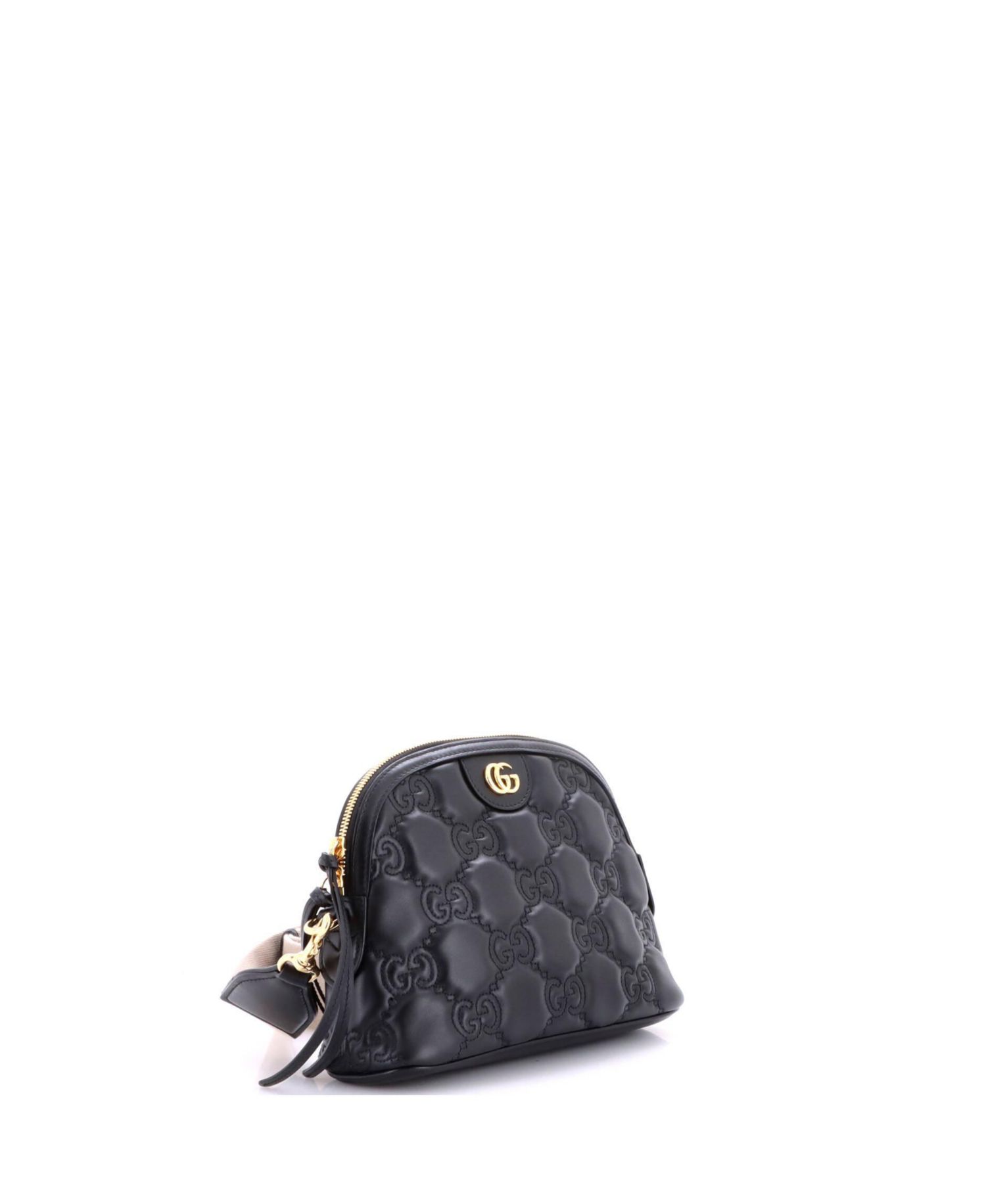 Small Dome Chain Zip Shoulder Bag GG Matelasse Leather