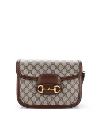 Small Horsebit 1955 Shoulder Bag GG Coated Canvas with Leather