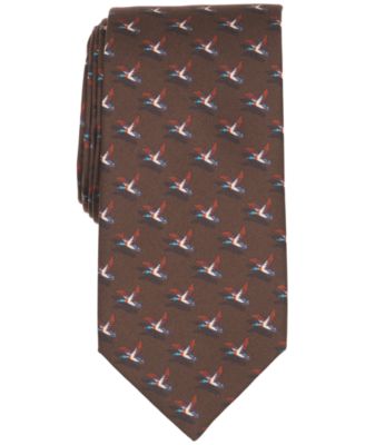 Men's Soaring Bird Print Silk Tie