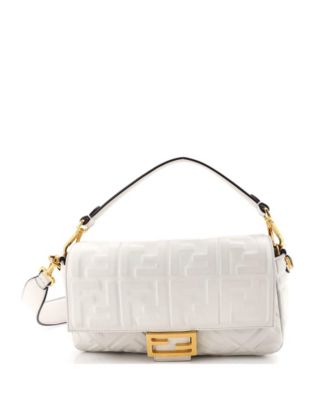 Medium Baguette NM Bag Zucca Embossed Leather