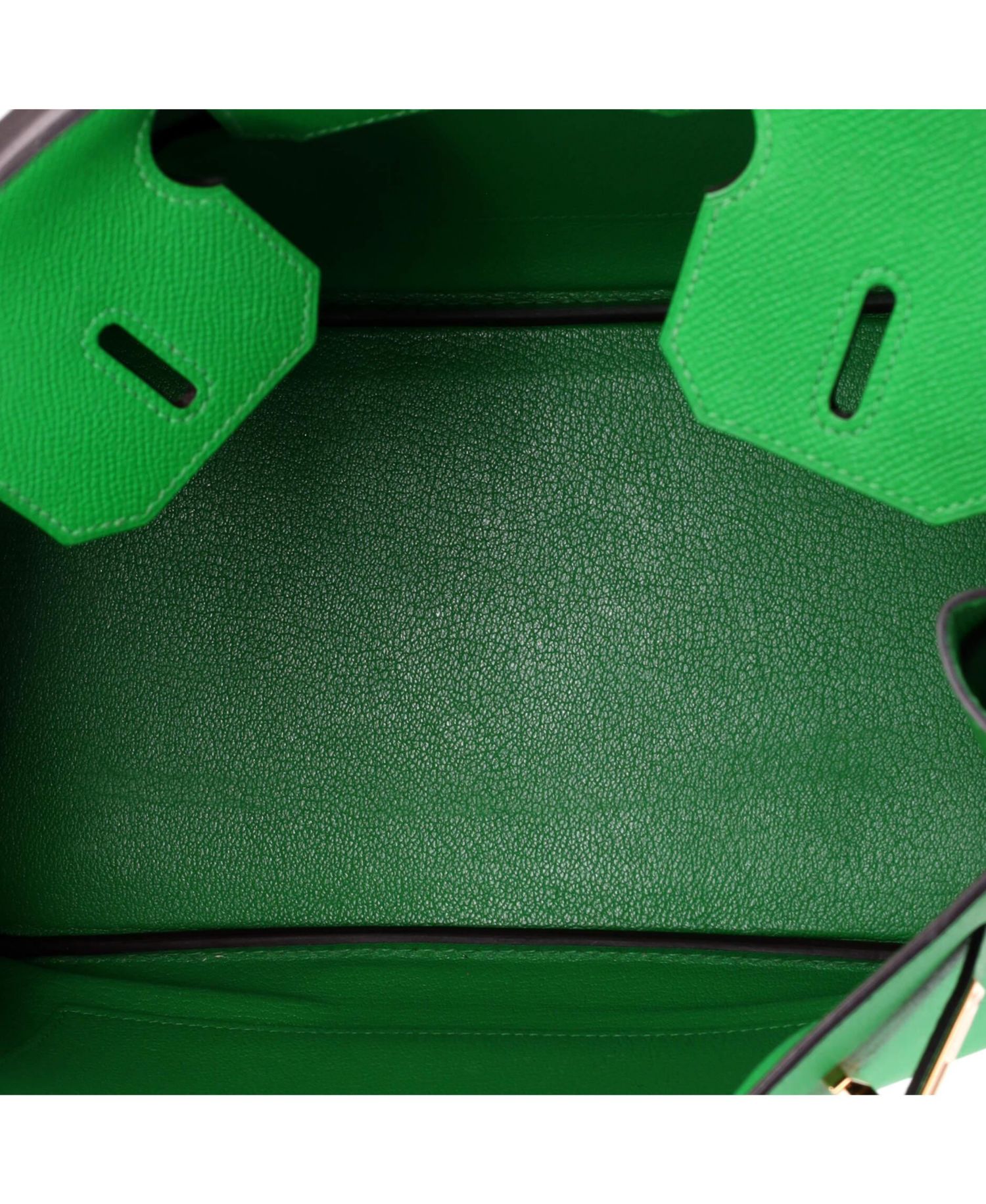 Pre-Owned Hermes Birkin 30 Handbag Green Epsom with Gold Hardware