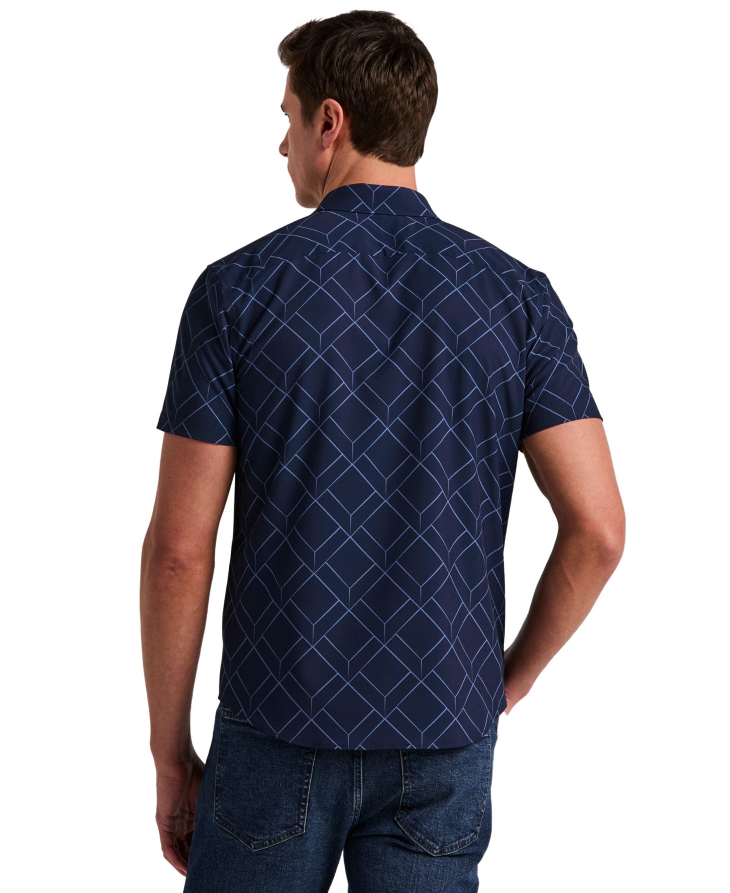 Men's Perry Geo Print Slim-Fit Shirt