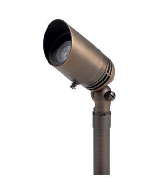 Boxer 2 1/2"H Brass Outdoor Spot Light w/ Adjustable Cowl