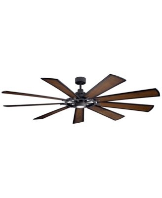 85" Gentry Distressed Black LED Ceiling Fan