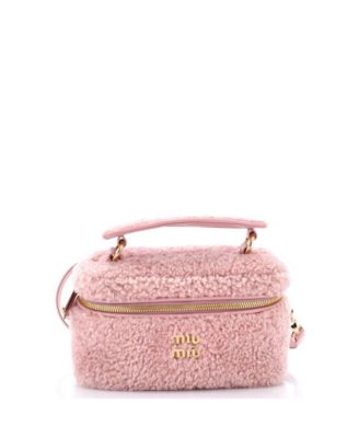 Top Handle Vanity Case Shearling