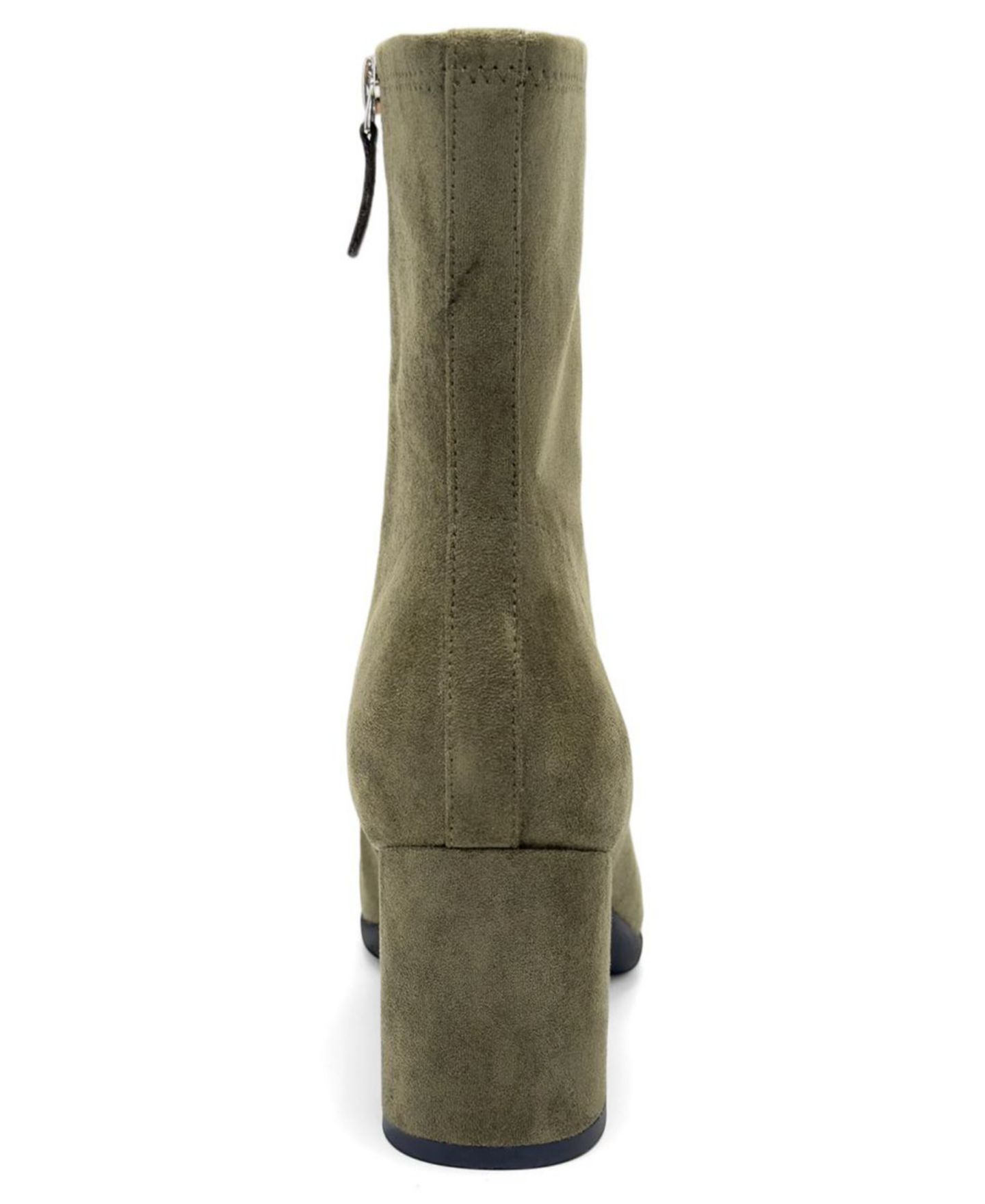 Женские ботинки Aerosoles Miley Block Heel Dress Booties, цвет: Оливковый искусственный замшевый — фото 3