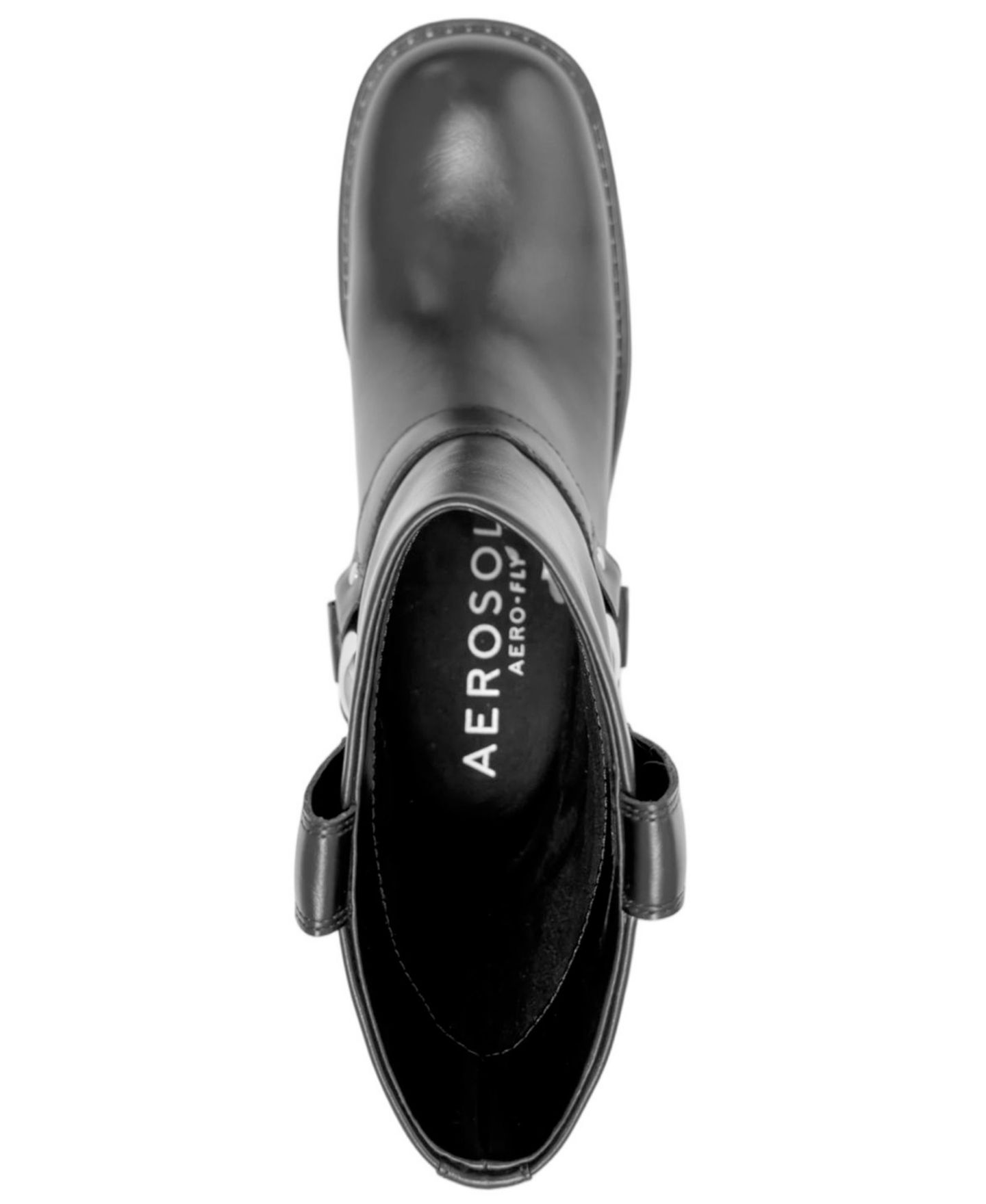 Женские ботинки Aerosoles Molto Moto Platform Booties, цвет: Чёрная искусственная кожа — фото 4