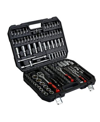   171-Piece Universal Socket and Ratchet Wrench Tool Set for Home and Auto Repair