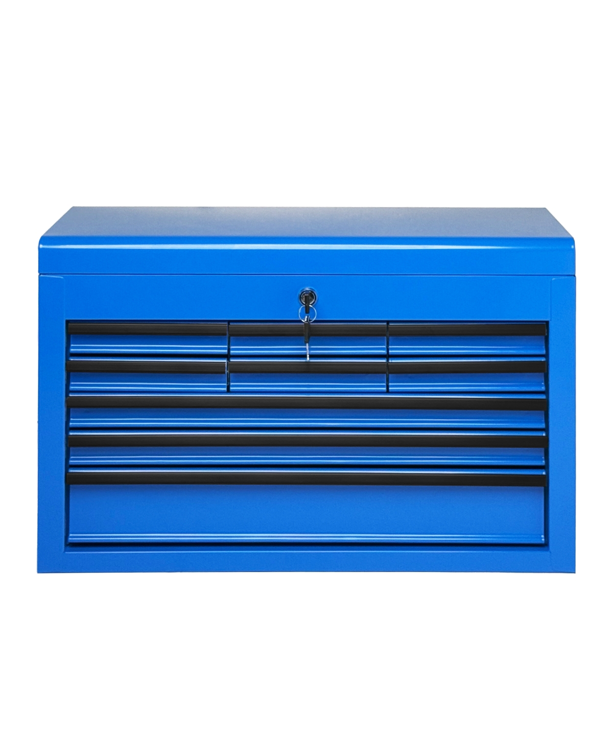 Streamdale Furniture Heavy Duty 24-Inch 9-Drawer Portable Metal Tool Box Chest with Lock - Blue