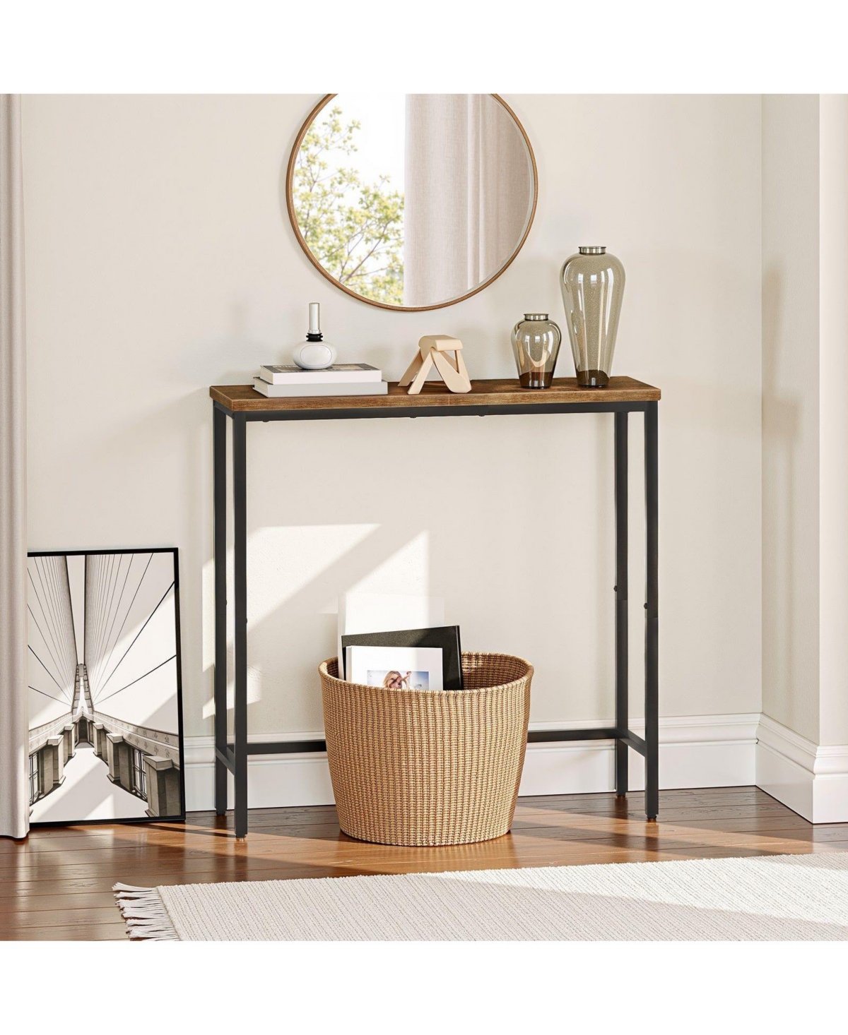 Slickblue Narrow Console Table for Entryway Slim Sofa Table for Hallway Living Room