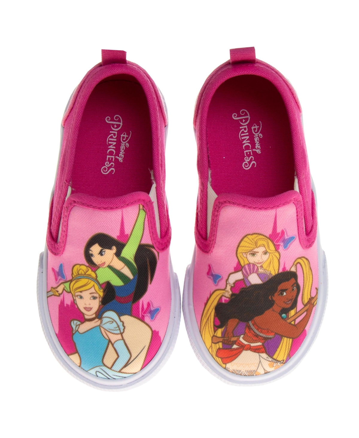 Disney Toddler Girls Princess Slip On Canvas Sneakers