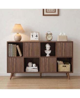 8-Cube Storage Organizer Bookcase with 4 Doors