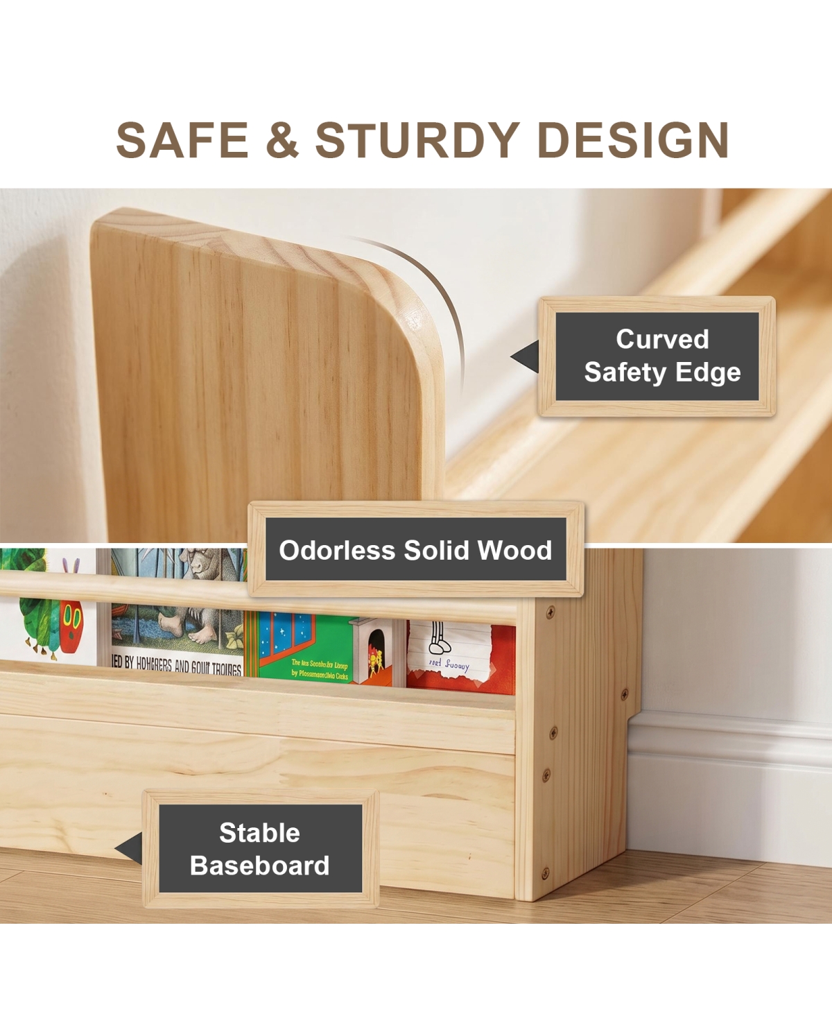 Streamdale Furniture 6-Tier Solid Wood Over-the-Door Bookshelf