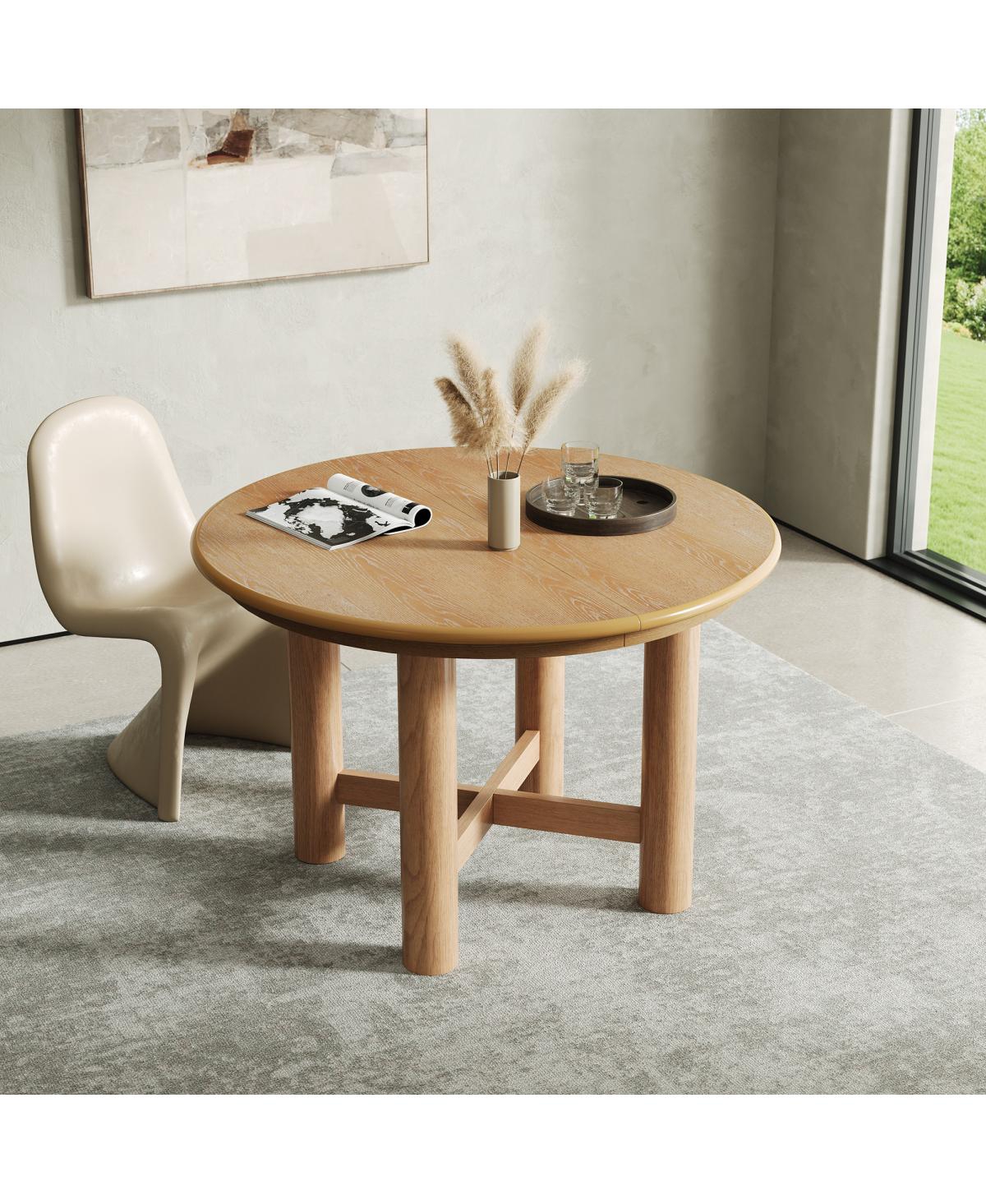 Streamdale Furniture Wood Extendable Oval Dining Table, Seats 4-6