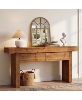 63" Console Table with 2 Drawers