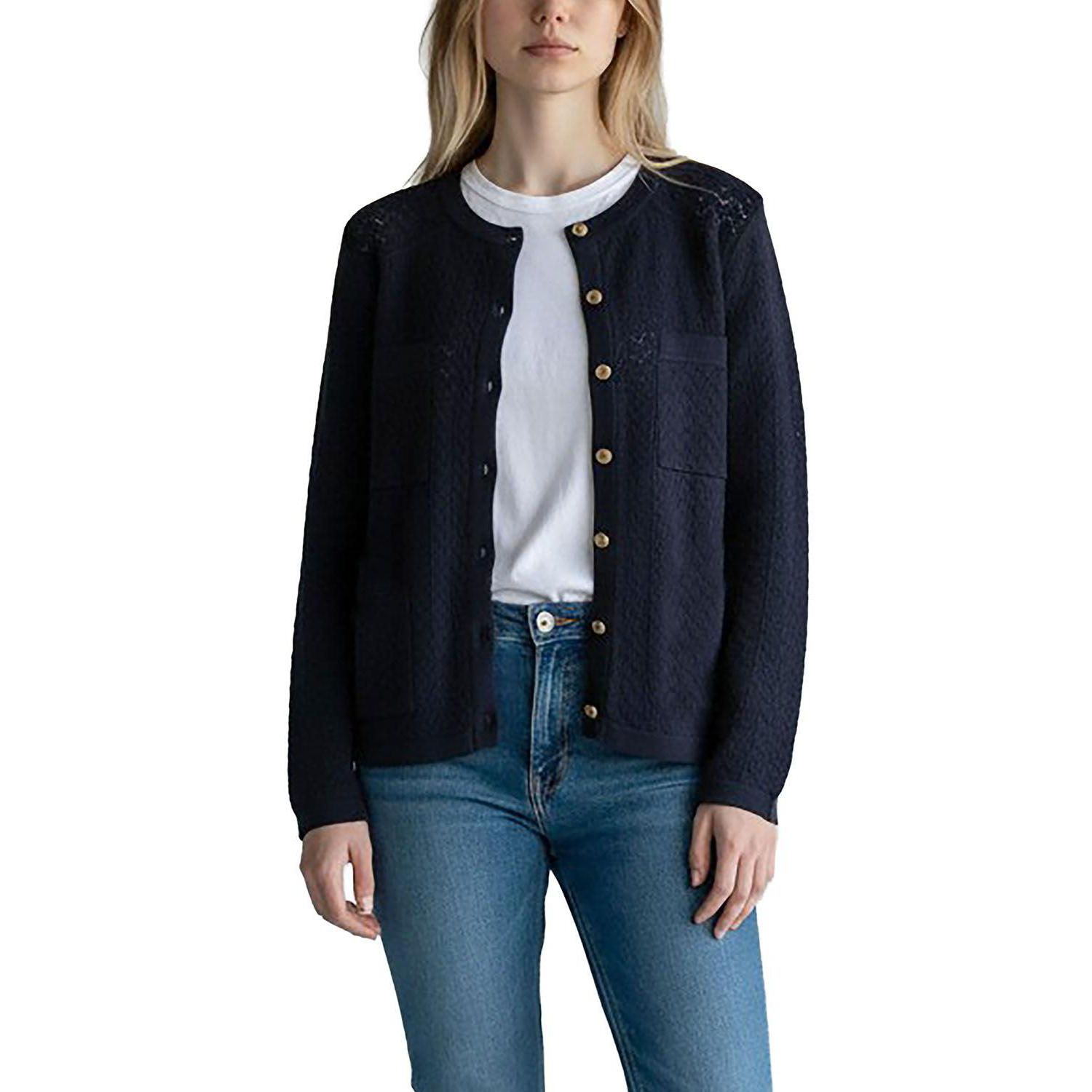 Women's Organic Cotton Pointelle Cardigan